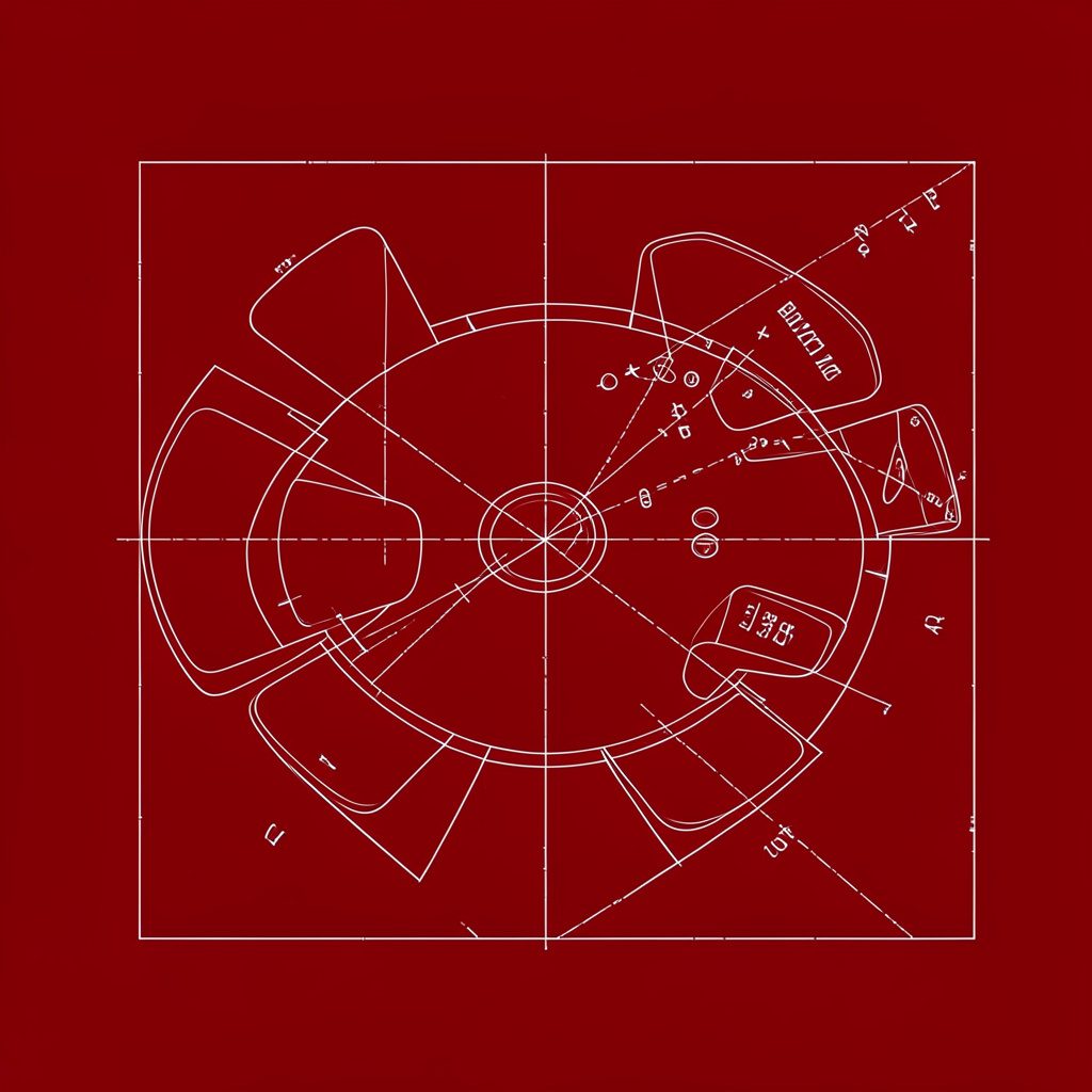 A digital blackjack interface rendered in cream and deep red tones, showing a hand of cards on a felt-green table